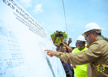 Photos: President Mahama cuts sod for 24-hour economy market in Bimbilla