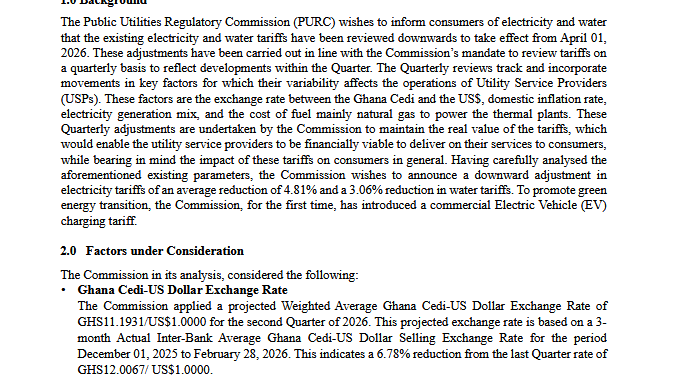 utility tariffs drop from today as purc announces electricity water cuts
