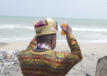 ‘When The Sea Comes Home’: Traditional priest watches sea swallow his 30-year-old shrine at Labadi